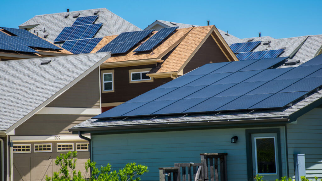 solar panels on the roof of a house